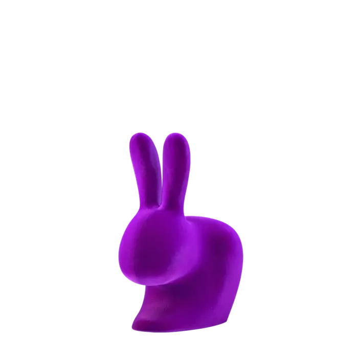 Sedia qeeboo Rabbit Baby Velvet Finish - immagine 3