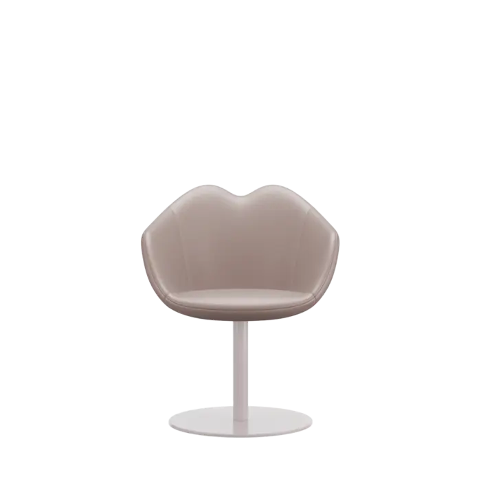 Sedia qeeboo XOXO Base rotonda – in pelle - immagine 5