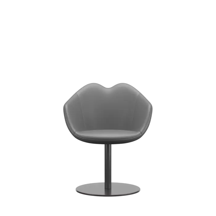 Sedia qeeboo XOXO Base rotonda – in pelle - immagine 3