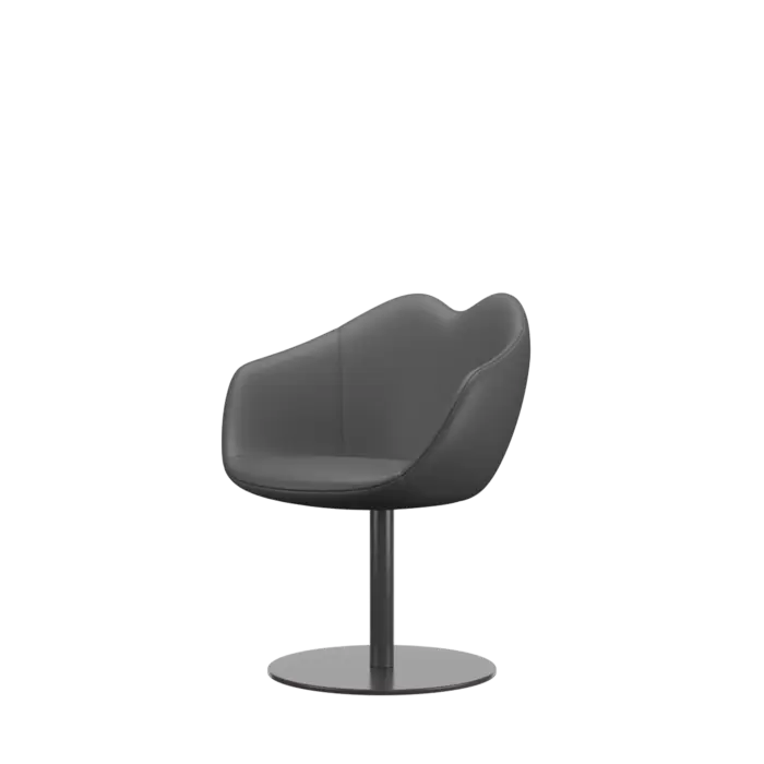 Sedia qeeboo XOXO Base rotonda – in pelle - immagine 2